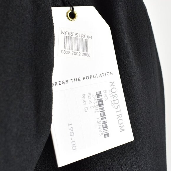 Dress The Population TIFFANY One Shoulder Midi Sheath Dress NEW - S - Picture 2 of 11